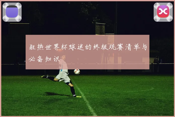 狂热世界杯球迷的终极观赛清单与必备知识